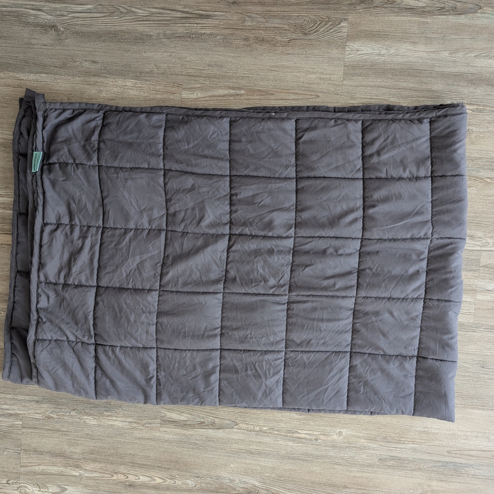 Gray Quilted Blanket